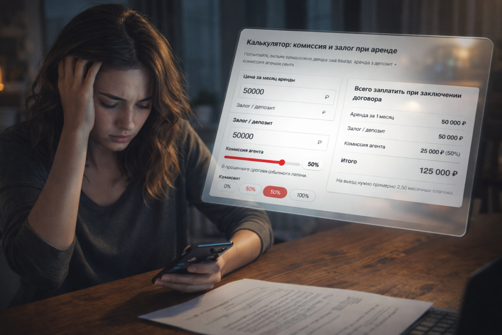 комиссия и залог при аренде квартиры